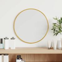 VidaXL Wandspiegel rond ø30 cm goudkleurig