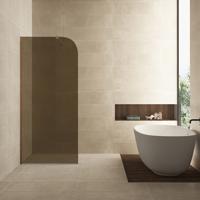 Inloopdouche Wiesbaden Curvea 90x200 cm 8 mm Nano Vintage Brons Glas