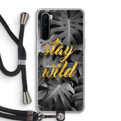 Stay wild: OnePlus Nord Transparant Hoesje met koord