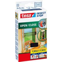 1x Tesa vliegenhor/insectenhor zwart 1,3 x 1,5 meter - Deurhorren - thumbnail