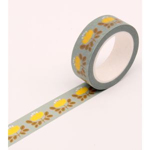 Clap Clap Floral Washi Tape Baby Blue