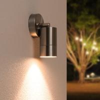 Lago Wandlamp Kantelbaar - Dimbaar - IP44 - GU10 Fitting - Binnen en buiten - Geschikt als een wand- en plafondspot - RVS - Plafondspot - Wandspot