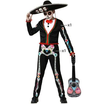 Kinderkostuum Skelet Mexicaanse Maat 7-9 Jaar