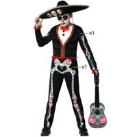 Kinderkostuum Skelet Mexicaanse Maat 7-9 Jaar