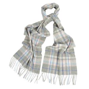 Penshaw check scarf grey/pink