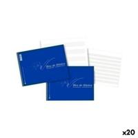 Muziekblok Blauw Quarto (20 Stuks)