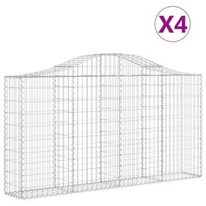 The Living Store Schanskorf Gabion 200x30x100/120 cm - Geluidsisolerende Tuinbarrière