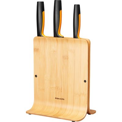Fiskars Functional Form Bamboe messenblok met 3 messen