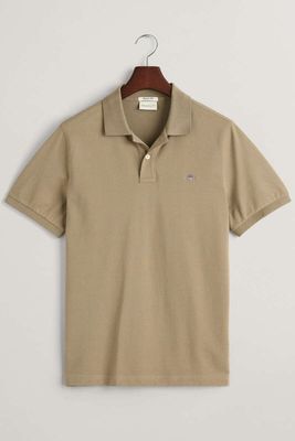 GANT Regular Fit Polo shirt Korte mouw bruin