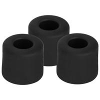 Benson Deurbuffers / deurstoppers rubbers - 3x - zwart -30 x 25 mm - met schroefbevestiging