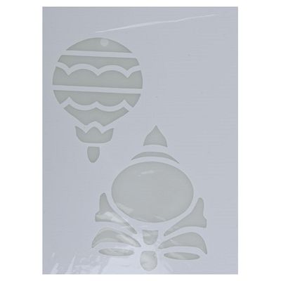 Kerst raamsjablonen/raamdecoratie kerstbal plaatjes 35 cm