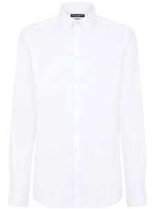 Dolce & Gabbana chemise en coton à col pointu - Blanc