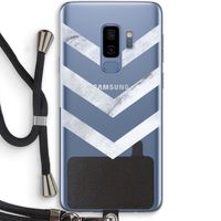 Marmeren pijlen: Samsung Galaxy S9 Plus Transparant Hoesje met koord Marmeren pijlen: Samsung Galaxy S9 Plus Transparant Hoesje met koord