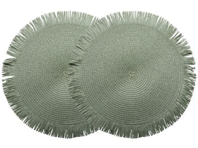 Gusta placemats 38 cm lichtgroen - Set 2 stuks