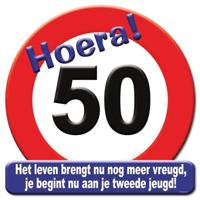Paperdreams Kroonschild verkeersbord - 50 jaar