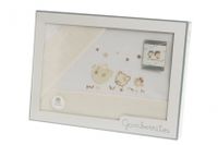 Gamberritos lakenset kinderwagen Vogeltjes katoen beige 3-delig - thumbnail