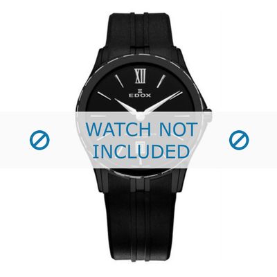 Edox horlogeband 26024-357-N-NIN Silicoon Zwart