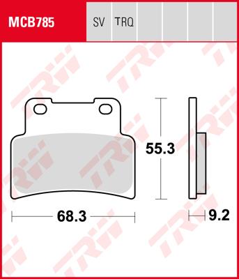 TRW Remblokken, en remschoenen voor de moto, MCB785TRQ Sinter track