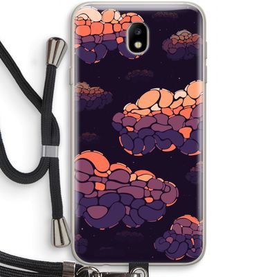 Patroon Wolken: Samsung Galaxy J7 (2017) Transparant Hoesje met koord