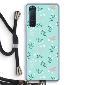 Small white flowers: Sony Xperia 5 II Transparant Hoesje met koord