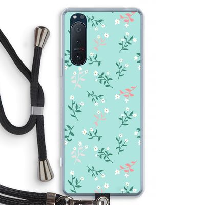 Small white flowers: Sony Xperia 5 II Transparant Hoesje met koord