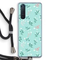 Small white flowers: Sony Xperia 5 II Transparant Hoesje met koord