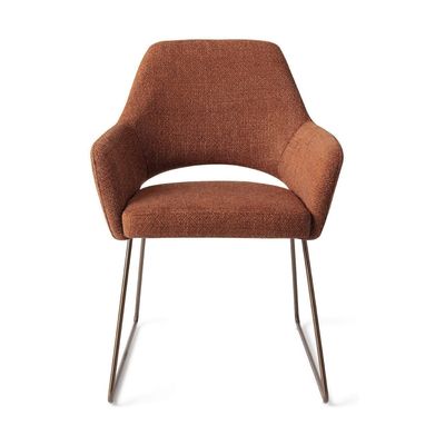 Jesper Home Yanai eetkamerstoel Tuscan Terra slide rose