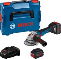 Bosch Blauw GWS 18V-10 SC Accu Haakse slijper | 2 x 5.5 Ah accu + snellader | In L-Boxx 06019G340E - thumbnail