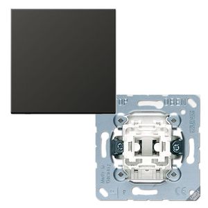 Jung LS990 kruisschakelaar met drukknop antraciet