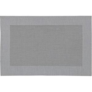 Placemats - 4x stuks - zilverkleurig - 45 x 30 cm - gevlochten - onderlegger