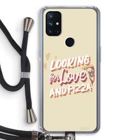 Pizza is the answer: OnePlus Nord N10 5G Transparant Hoesje met koord