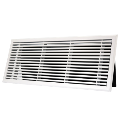 Wandrooster Met Volumeregelaar T.b.v. 500 X 200mm - Staal - Wit Ral9003