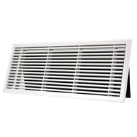 Wandrooster Met Volumeregelaar T.b.v. 500 X 200mm - Staal - Wit Ral9003