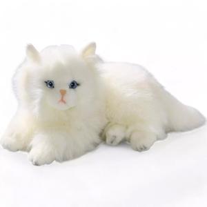 Carldick Perzische kat/poes knuffel - wit - 30 cm - pluche