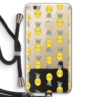 Ananas: Huawei Ascend P8 Lite (2017) Transparant Hoesje met koord