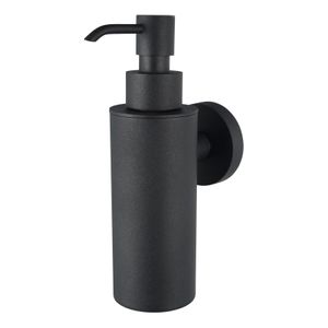 Zeepdispenser Haceka Kosmos | Wandmontage | Messing | Rond | Zwart mat