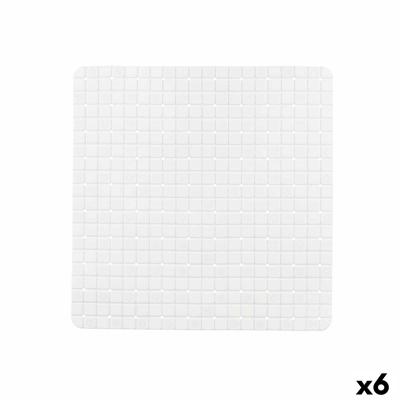 Antislipmat voor in de douche Ruiten Wit PVC 50,3 x 50,3 x 0,7 cm (6 Stuks)