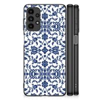Samsung Galaxy A13 4G Bloemen Hoesje Flower Blue