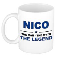 Nico cadeau mok - man myth legend - naam koffiemok - 300 ml - collega - vaderdag