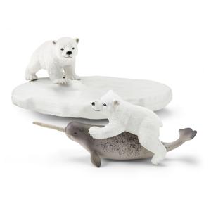 Schleich Wild Life - IJsberen glijfeestje speelfiguur