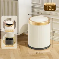 Moderne Drukvuilnisbak - Rechthoekig | Met Deksel & Verwijderbare Binnenemmer | Voor Keuken, Badkamer & Kantoor