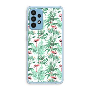 Flamingo bladeren: Samsung Galaxy A52 Transparant Hoesje
