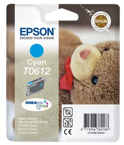 Epson Teddybear inktpatroon Cyan T0612 DURABrite Ultra Ink