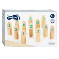 Small Foot - houten kubb met nummers werpspel in tas, 13dlg.