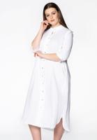 Yoek Blouse long ruffled | Wit | Maat 58/60