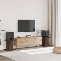 Speakerstandaards 2 st 30x30x40 cm bewerkt hout bruin eiken