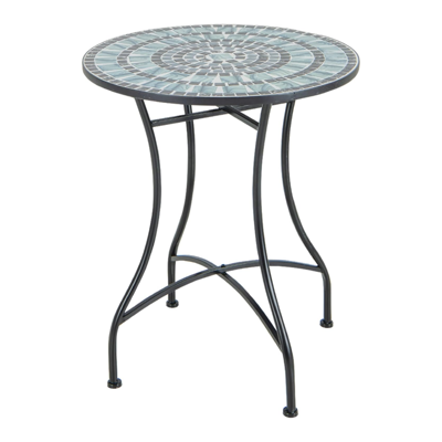 Mozaïek Tuintafel Mozaïektafel Rond Bistrotafel Terrastafel Balkontafel voor Terras Tuin Zwembad 60 x 60 x 72 cm