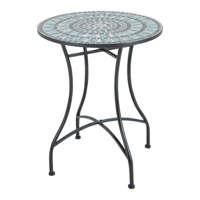Mozaïek Tuintafel Mozaïektafel Rond Bistrotafel Terrastafel Balkontafel voor Terras Tuin Zwembad 60 x 60 x 72 cm