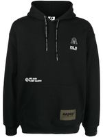 AAPE BY *A BATHING APE® hoodie à patch logo - Noir - thumbnail