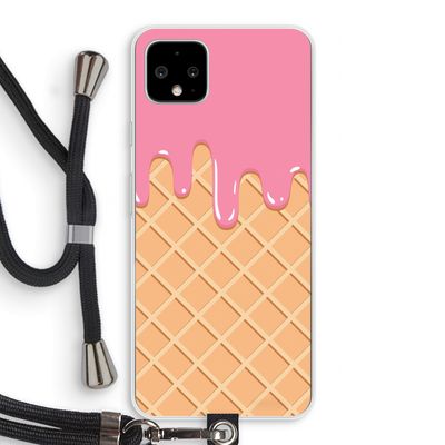 Ice cream: Pixel 4 XL Transparant Hoesje met koord